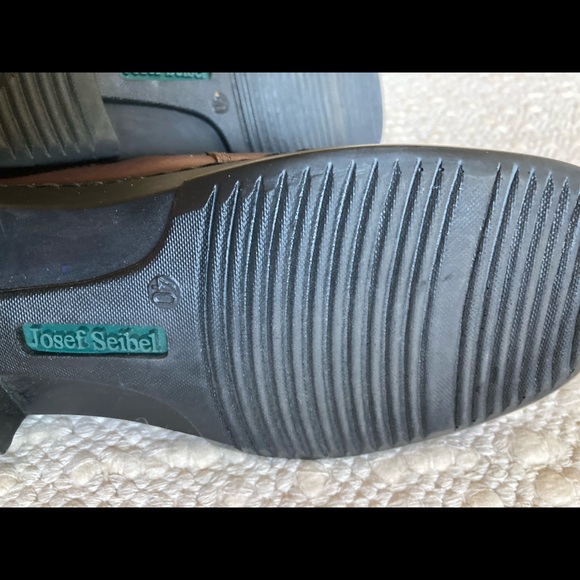 Josef Seibel Brown Leather Slip-on Zipper front Women’s Size 40 - Picture 10 of 12